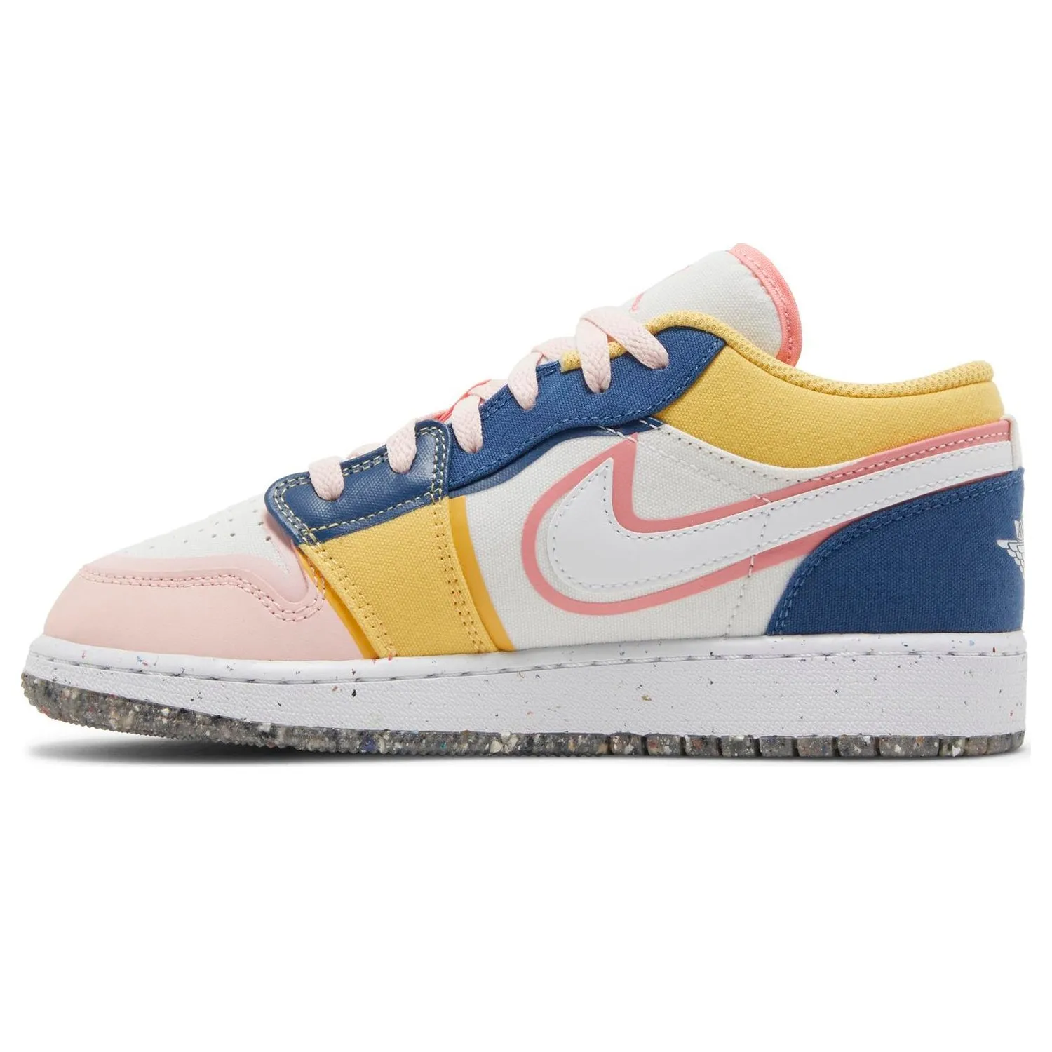 Air Jordan 1 Low SE GS 'Multi-Color Canvas', White