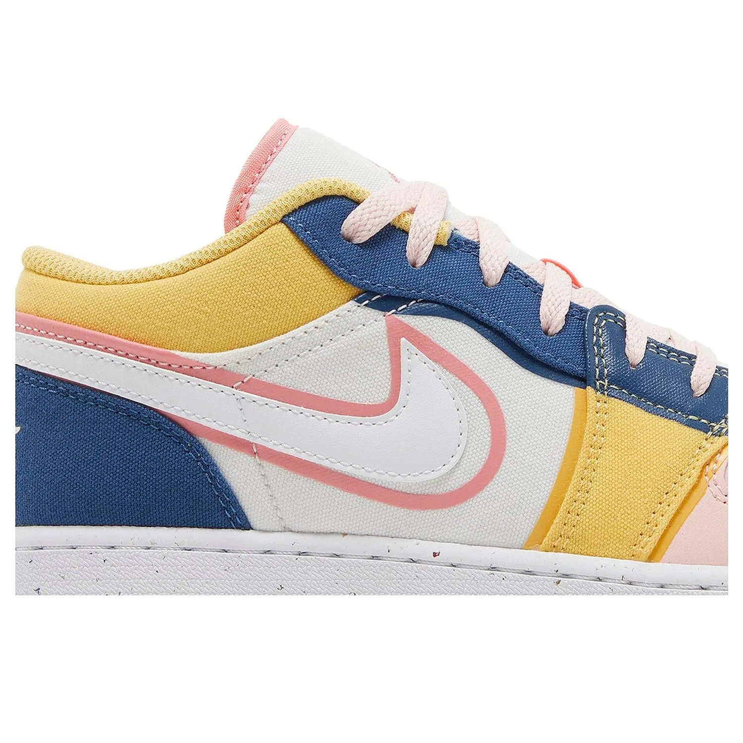 Air Jordan 1 Low SE GS 'Multi-Color Canvas', White