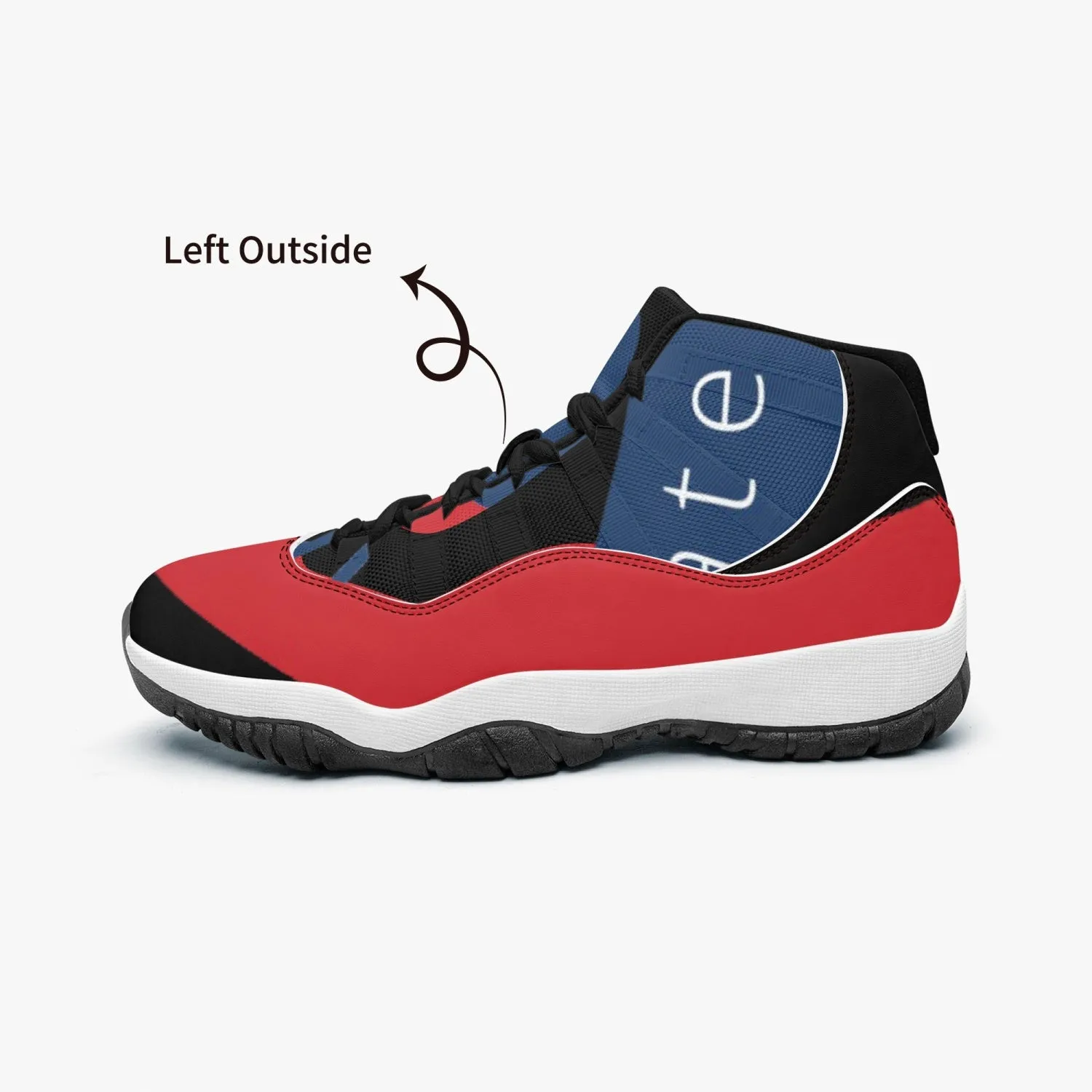 AJ11 Style Basketball Sneakers - Red, White and Blue