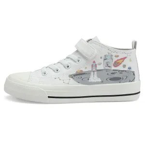 Astronaut Kids High Top Canvas Shoes