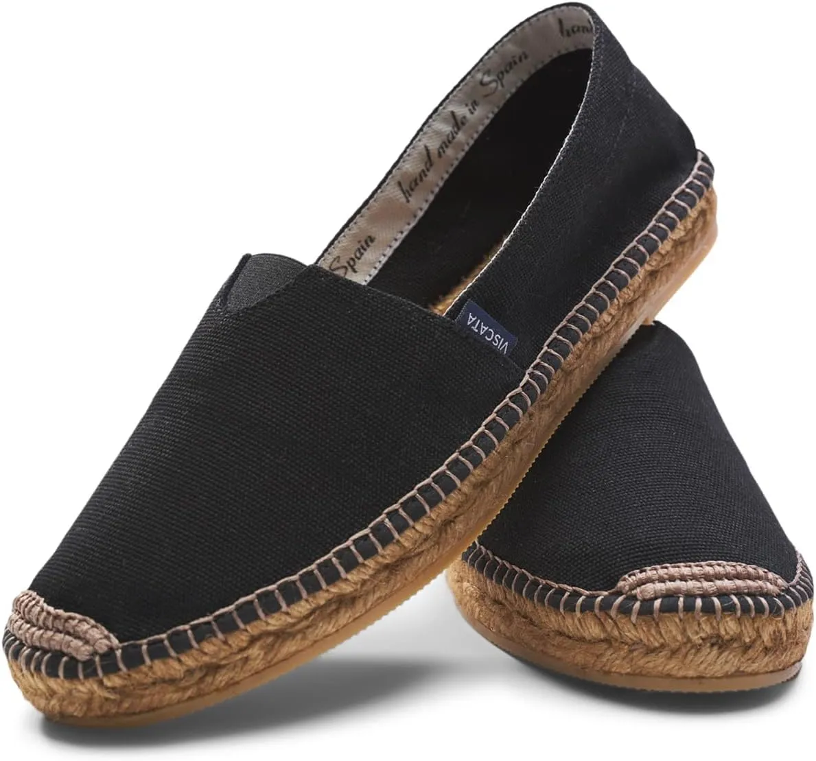 Barceloneta Espadrilles VISCATA Loafers, Black Canvas