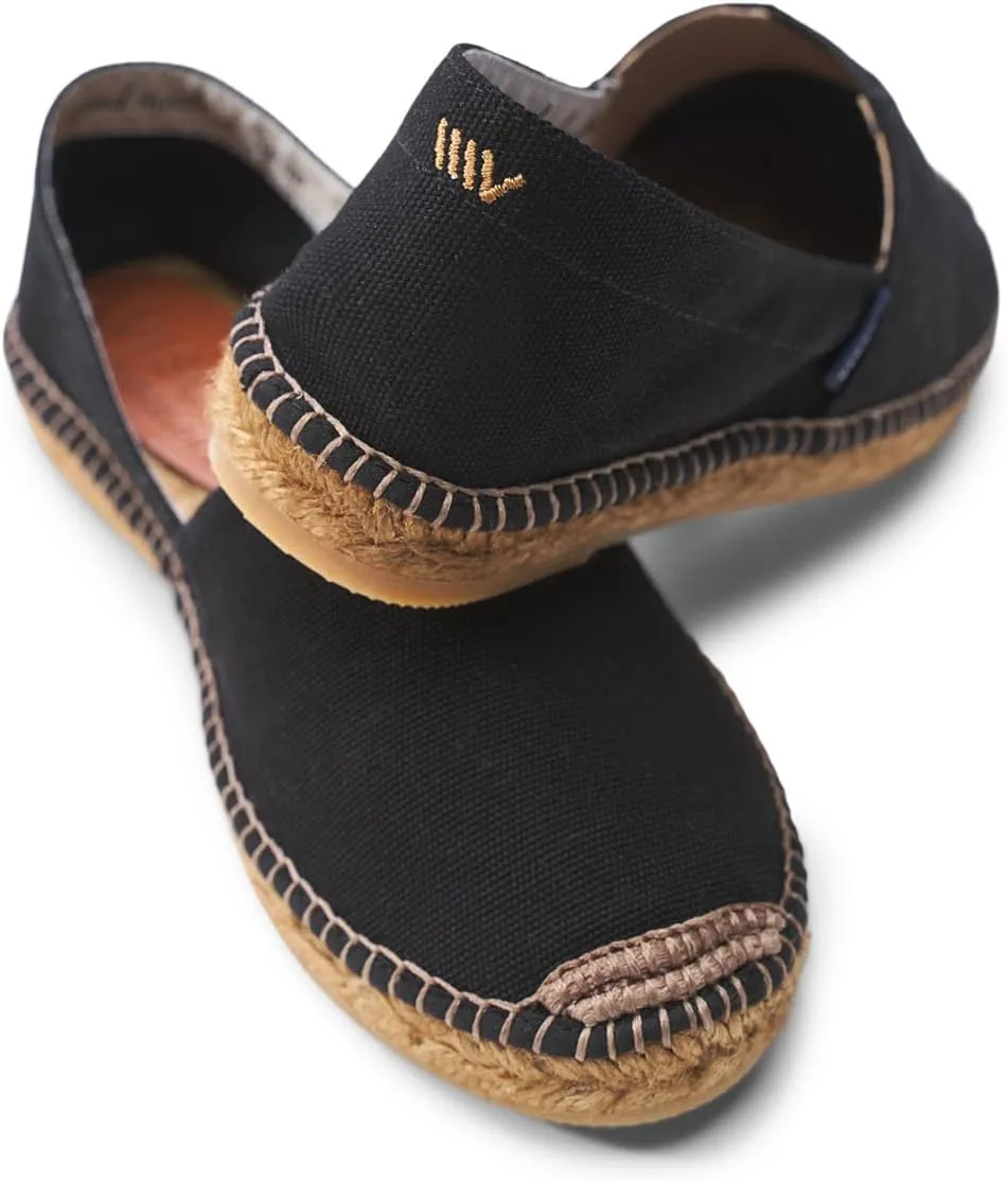 Barceloneta Espadrilles VISCATA Loafers, Black Canvas