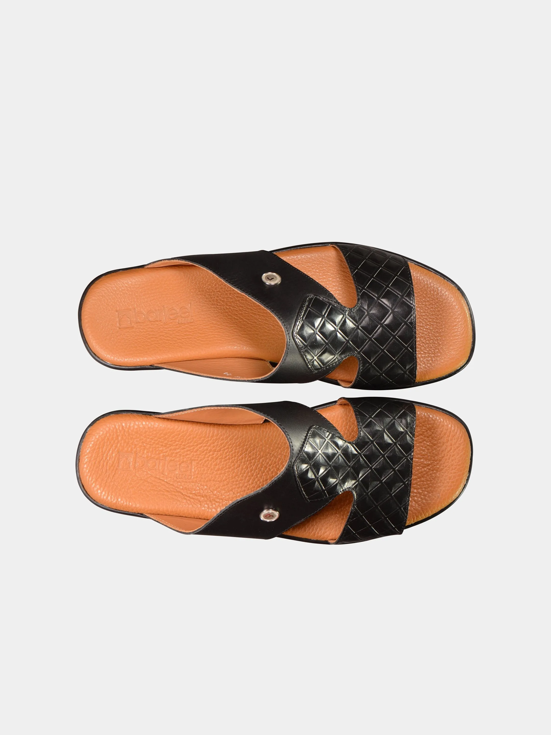 Barjeel Uno 000212 Harlequin Front Detail Arabic Leather Sandals