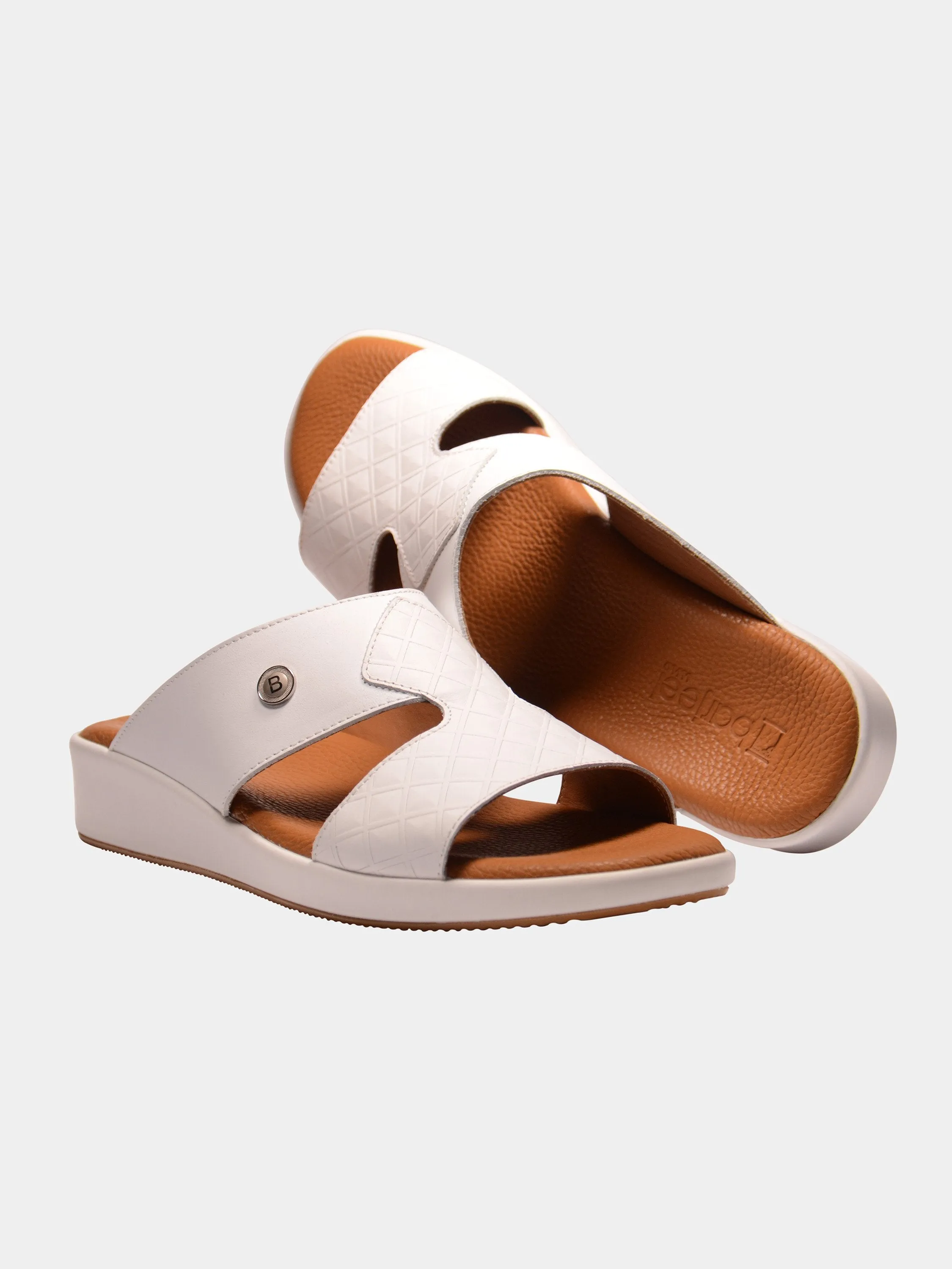 Barjeel Uno 000212 Harlequin Front Detail Arabic Leather Sandals