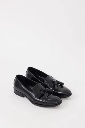 Black Leather Tassel Loafer