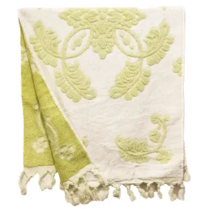 Bursa Design Double Side Turkish Terry Hand Towel Green