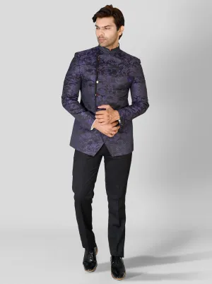 Charcoal Black Jodhpuri Suit | JadeBlue