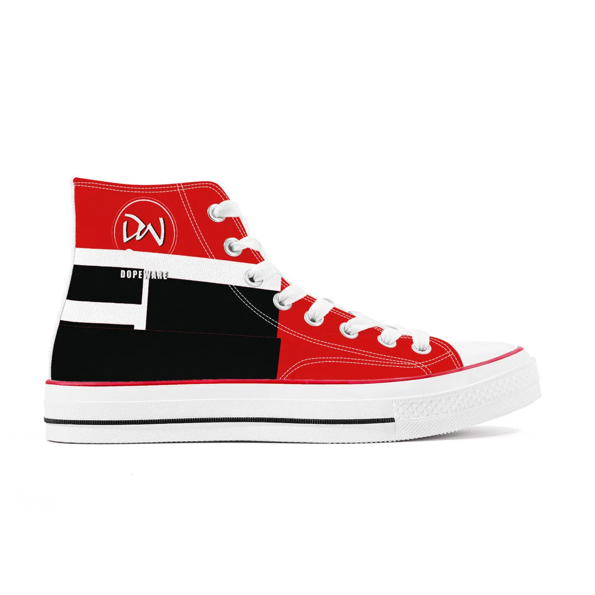 D70 High Top Canvas Shoes - White