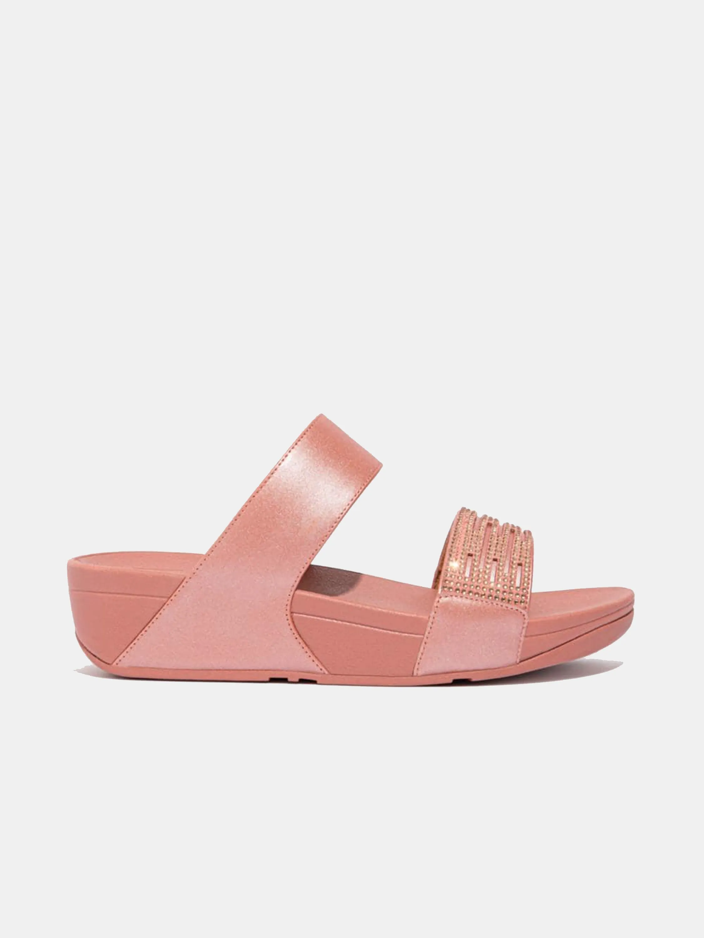 Fitflop Women's Lulu Lasercrystal Leather Slides