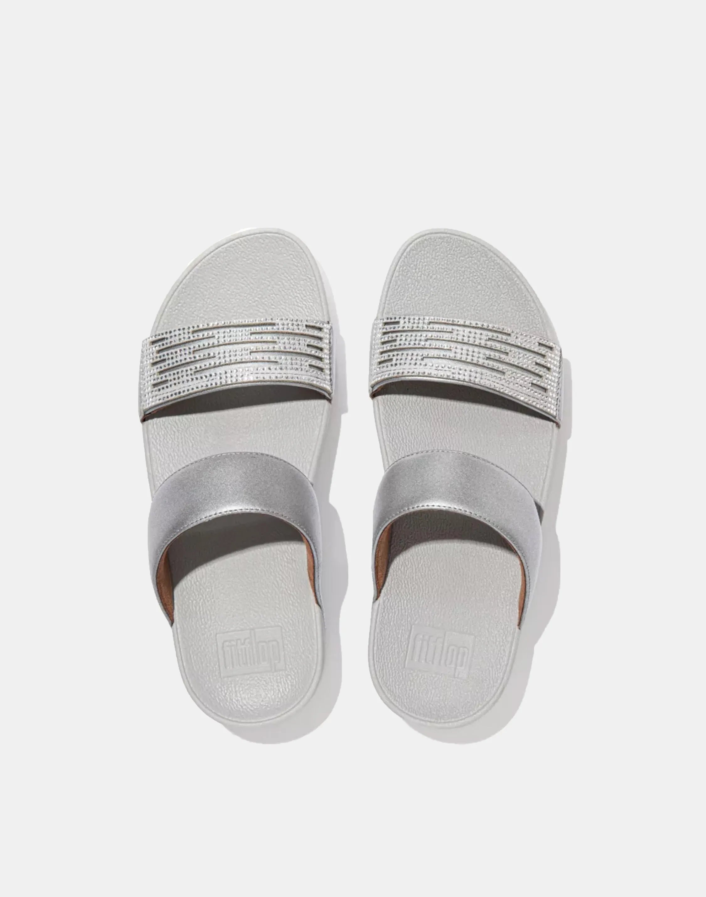 Fitflop Women's Lulu Lasercrystal Leather Slides