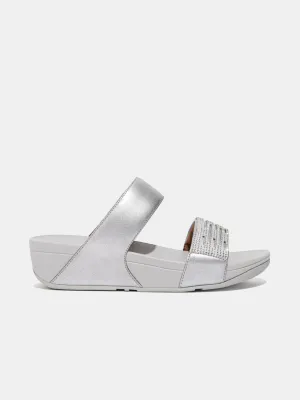 Fitflop Women's Lulu Lasercrystal Leather Slides