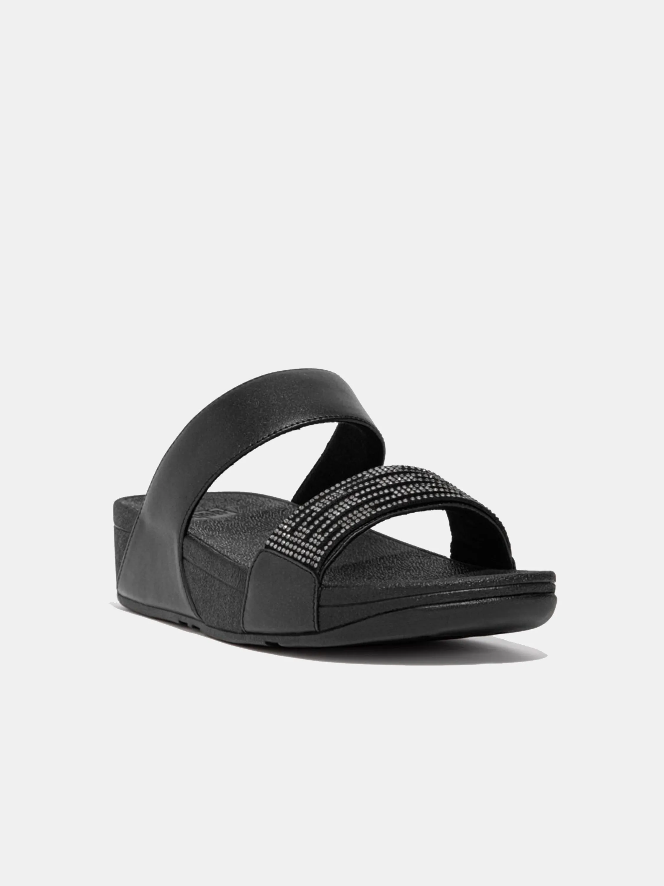 Fitflop Women's Lulu Lasercrystal Leather Slides