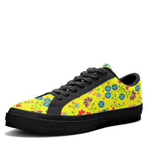 Fleur Indigine Mais Aapisi Low Top Canvas Shoes Black Sole