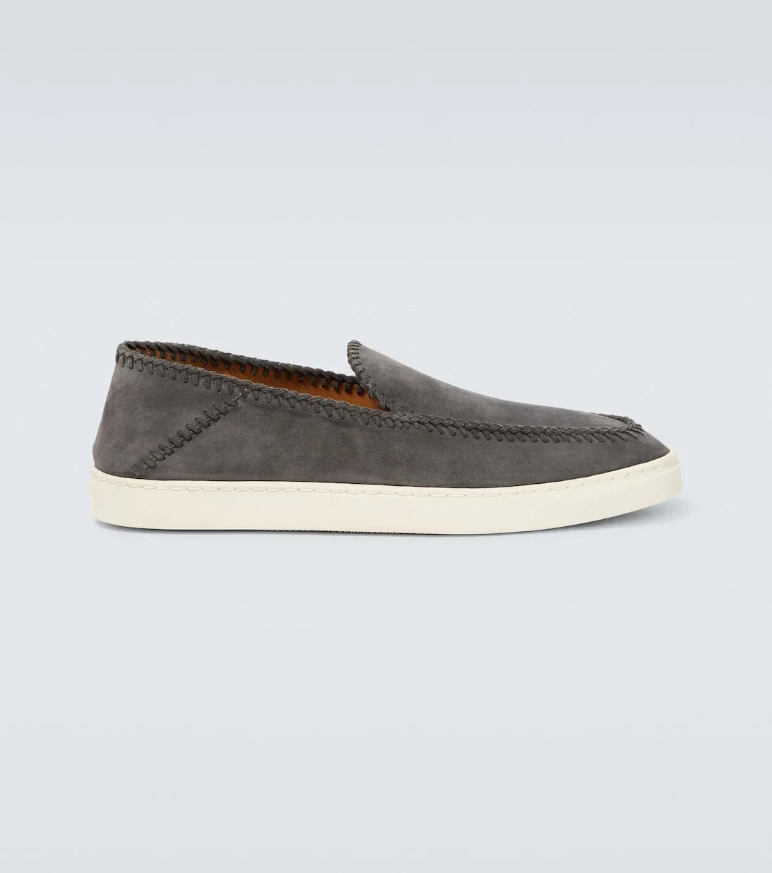 Giorgio Armani suede loafers, gray