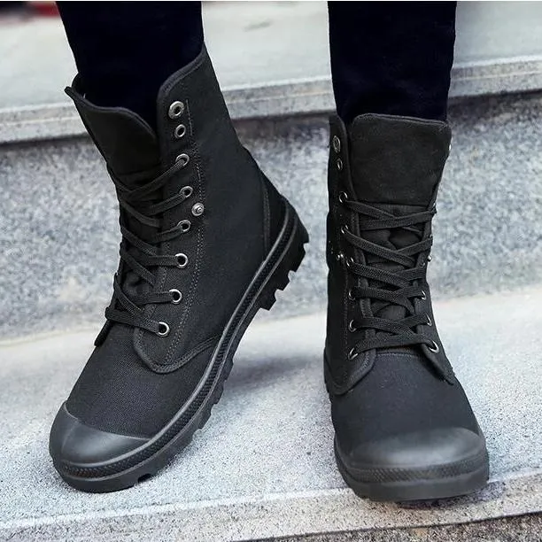 High Top Outdoor Canvas Non Slip Military Boots