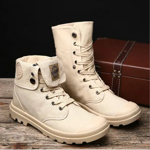 High Top Outdoor Canvas Non Slip Military Boots