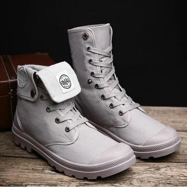 High Top Outdoor Canvas Non Slip Military Boots