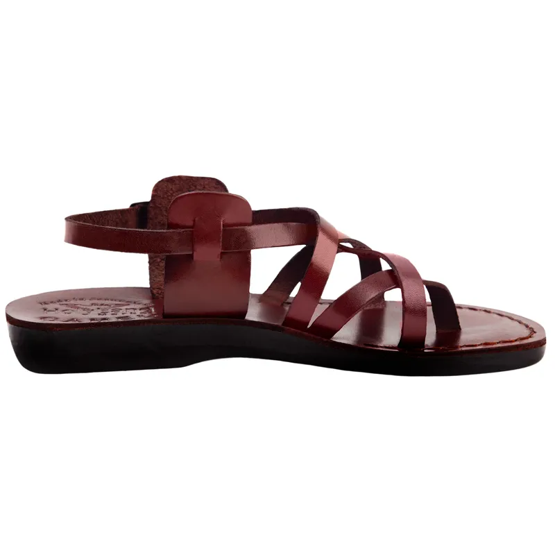 Holy Land Market Men/Women Biblical Jesus Leather Sandals/Slides From Jerusalem (Jesus Style IV)