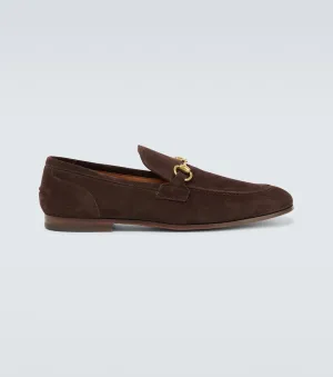 Jordaan Gucci suede loafers, brown