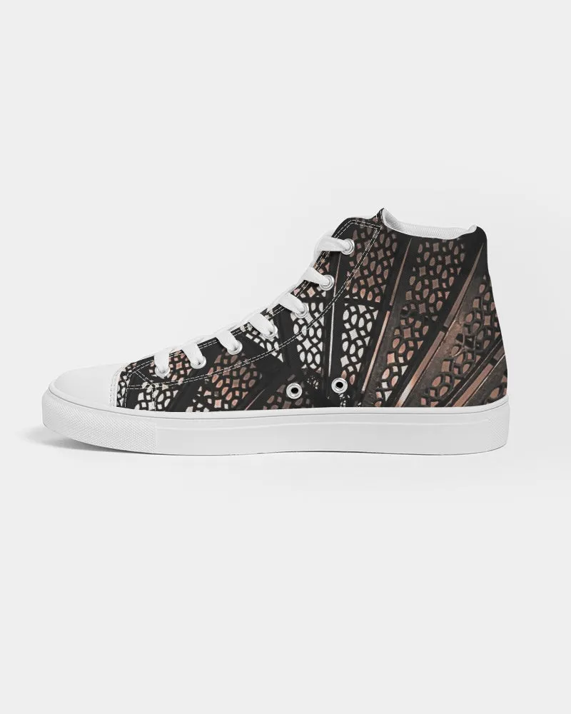 Lighthouse Fibonacci Beauty Women's Hightop Canvas Shoe