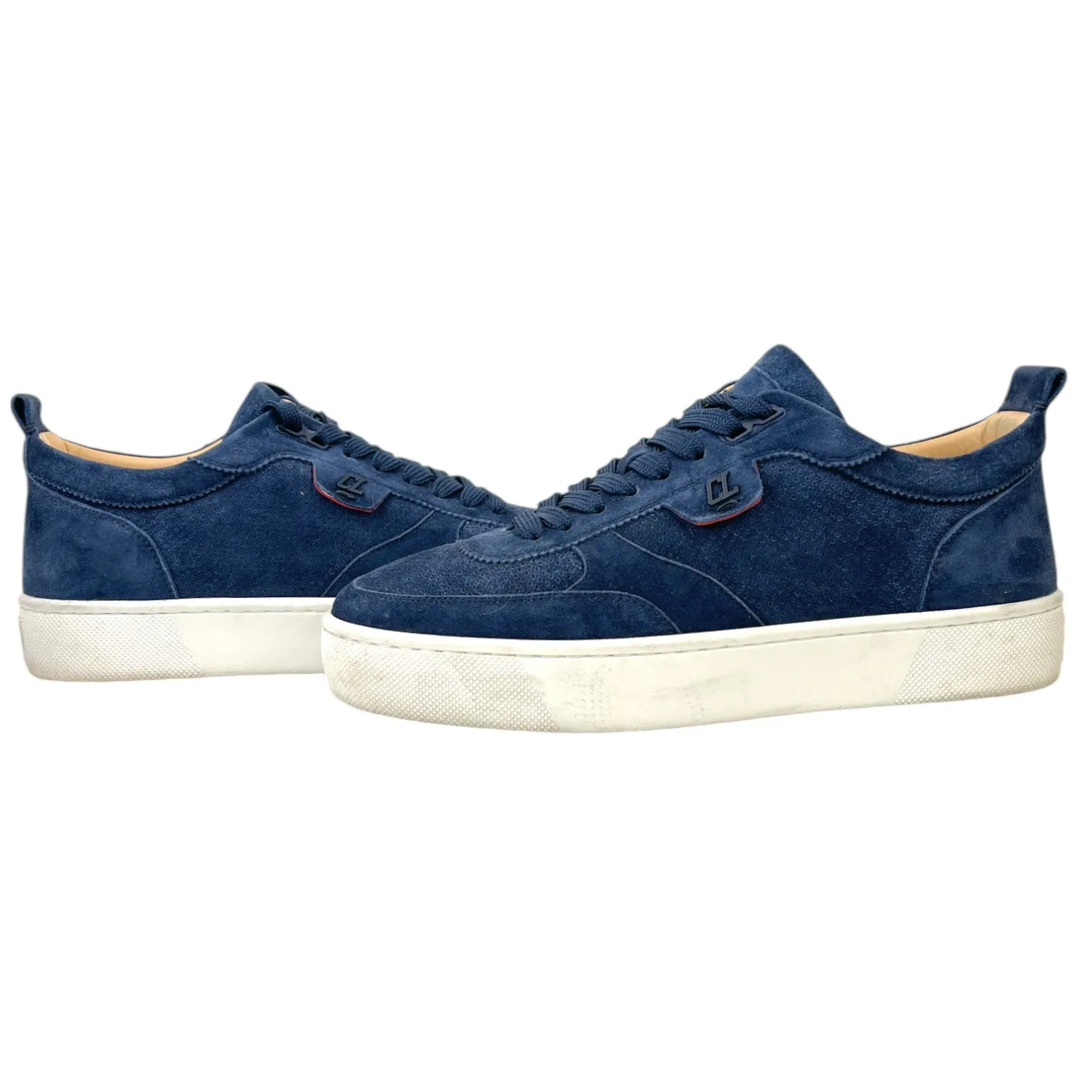 Men's Happyrui Suede Low Trainers Navy Size EU 41.5 / UK 7.5