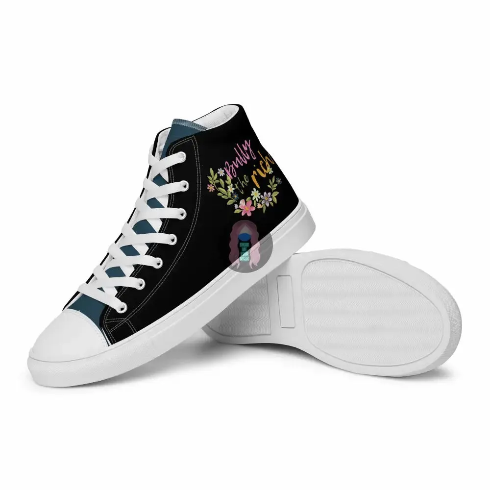 "Bully  the Rich" Women’s high top canvas shoes