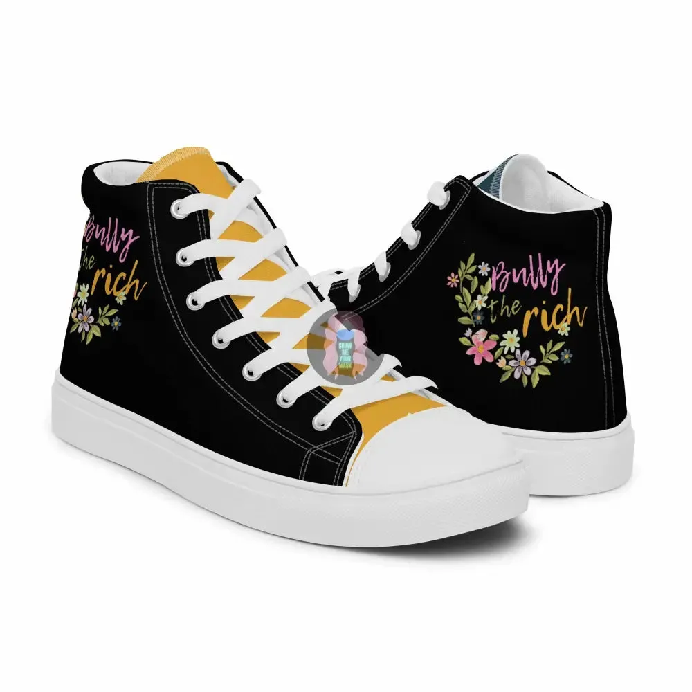 "Bully  the Rich" Women’s high top canvas shoes