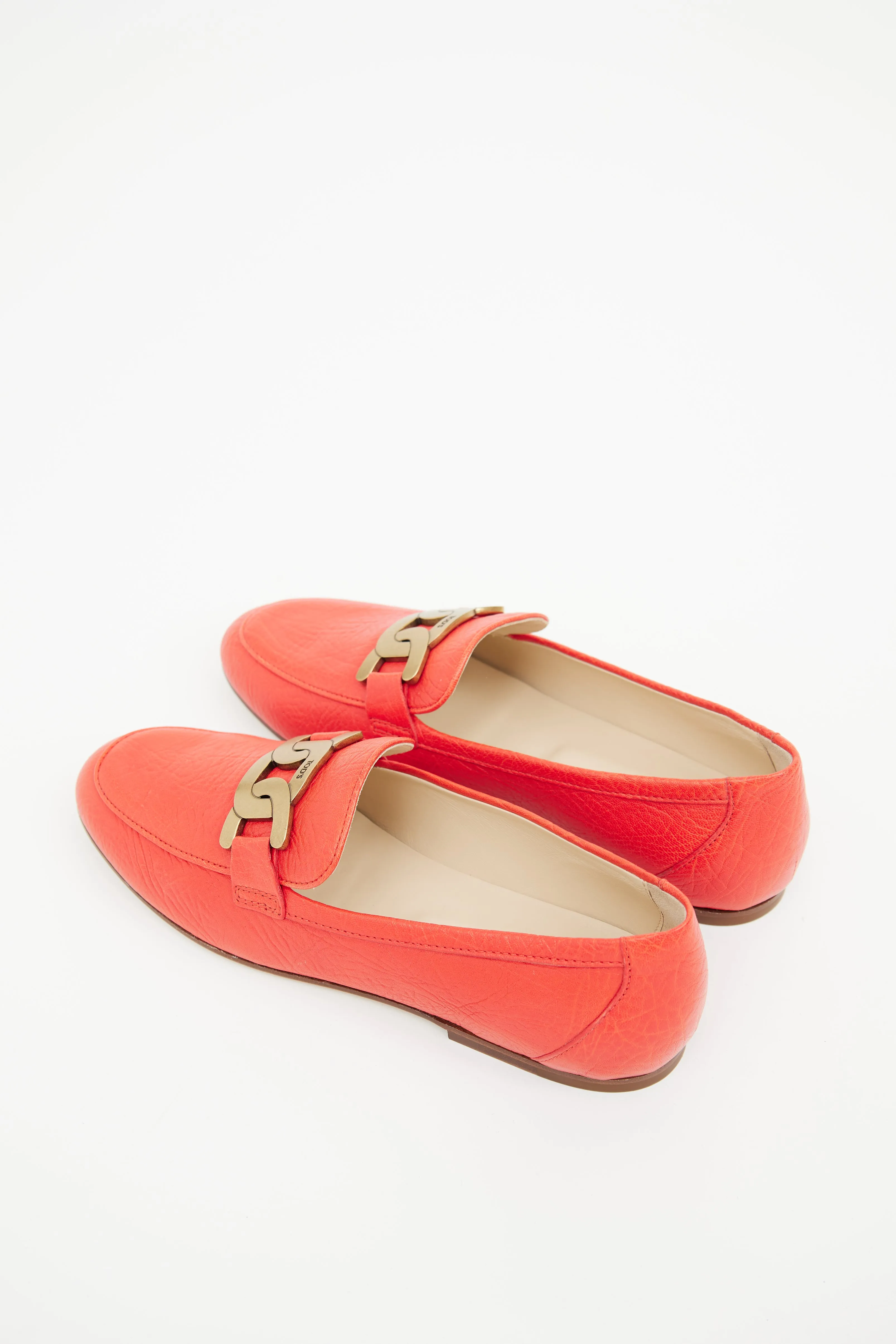 Red Leather Kate Chain Loafer