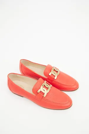 Red Leather Kate Chain Loafer