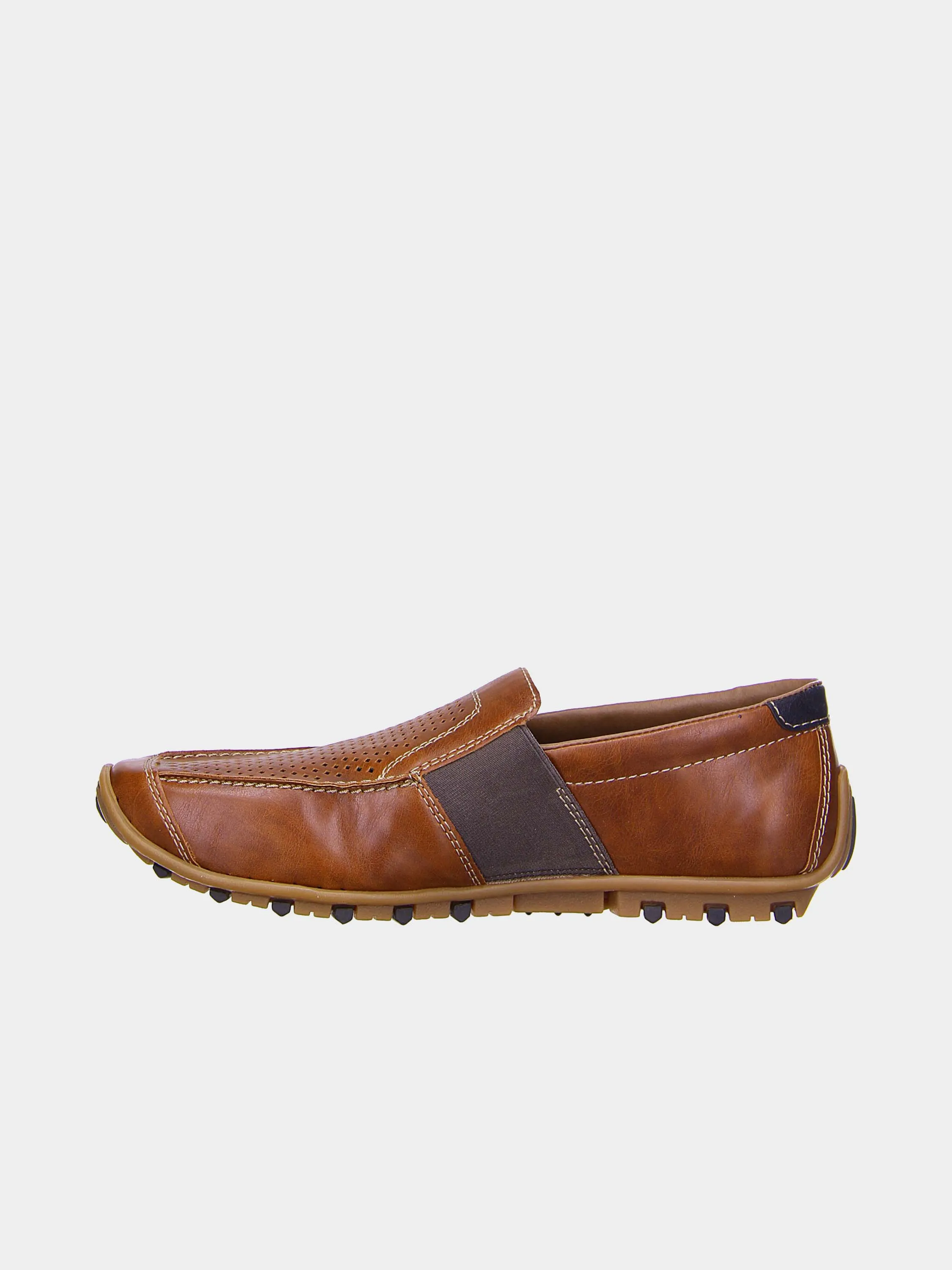 Rieker 08965 Men's Slip-On Brown Loafers