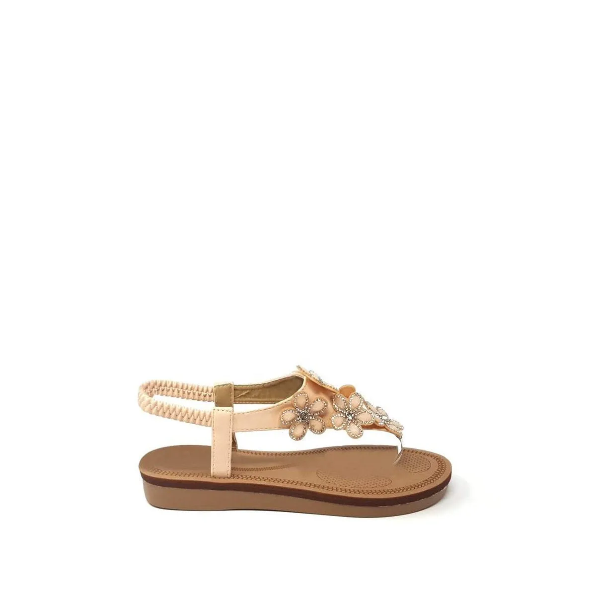 Roxina Toe-Post Diamante Flowers Sandal