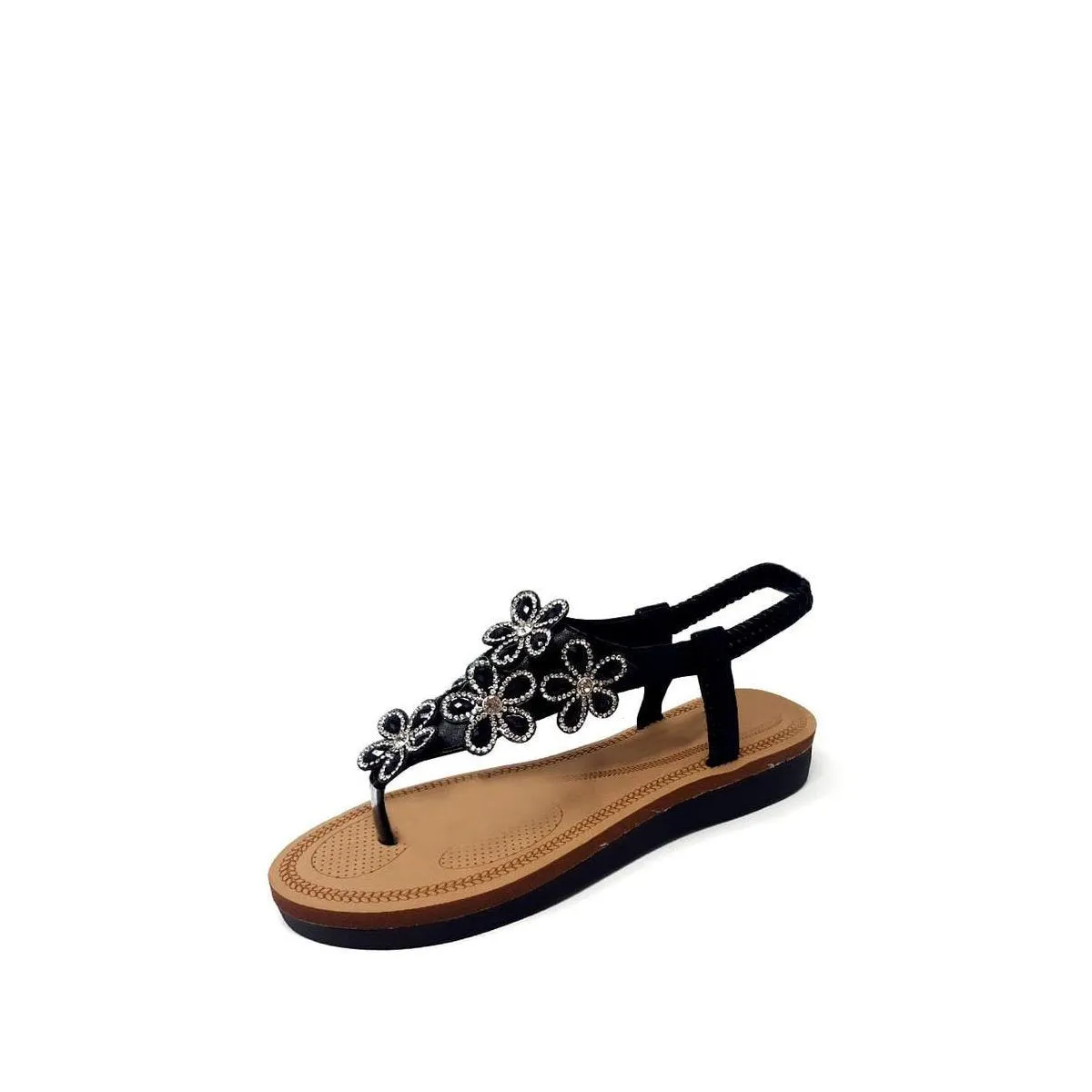 Roxina Toe-Post Diamante Flowers Sandal