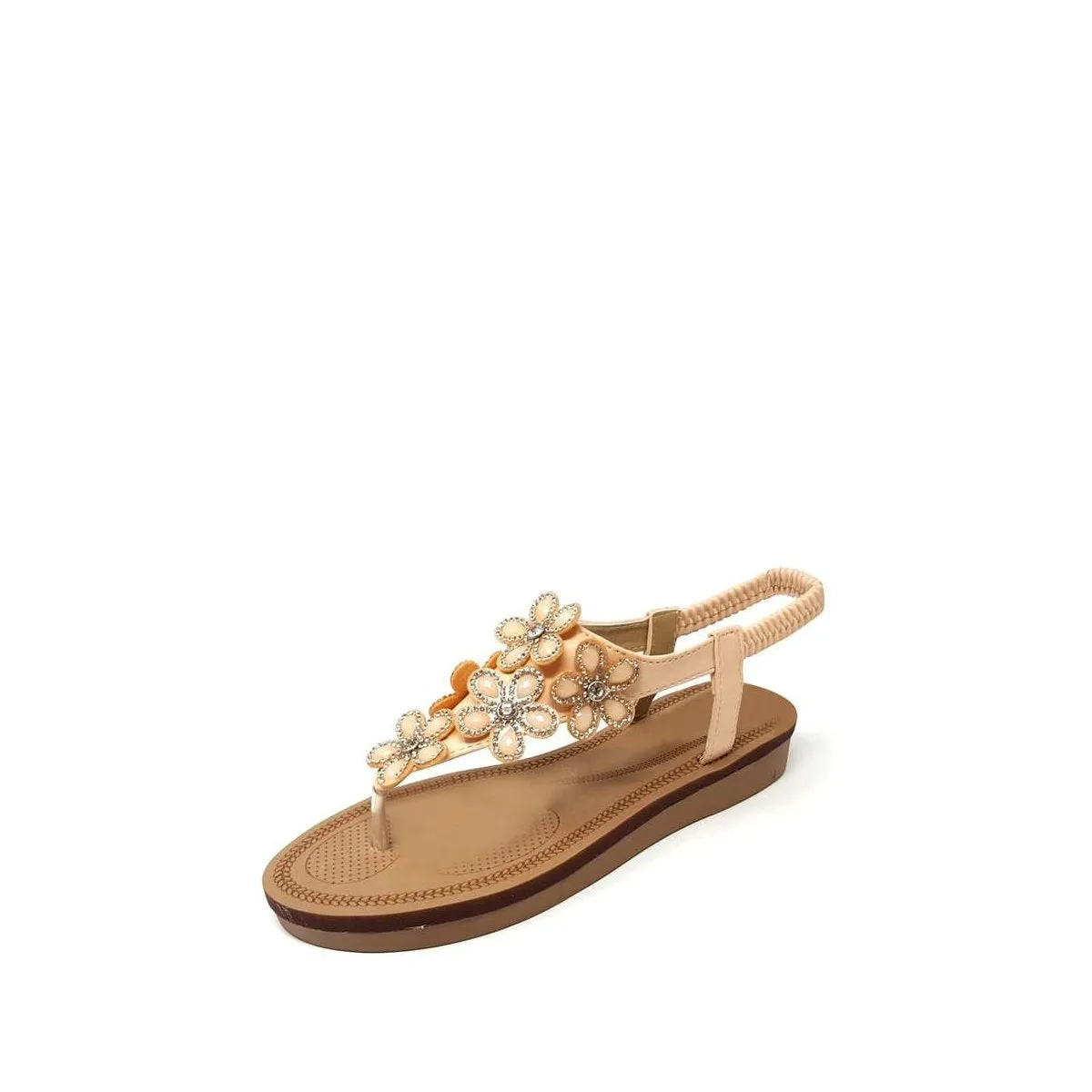 Roxina Toe-Post Diamante Flowers Sandal