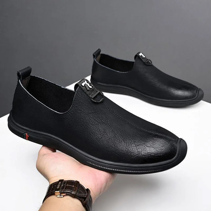 Soft sole and soft surface/seasonal wear/men's casual leather shoes