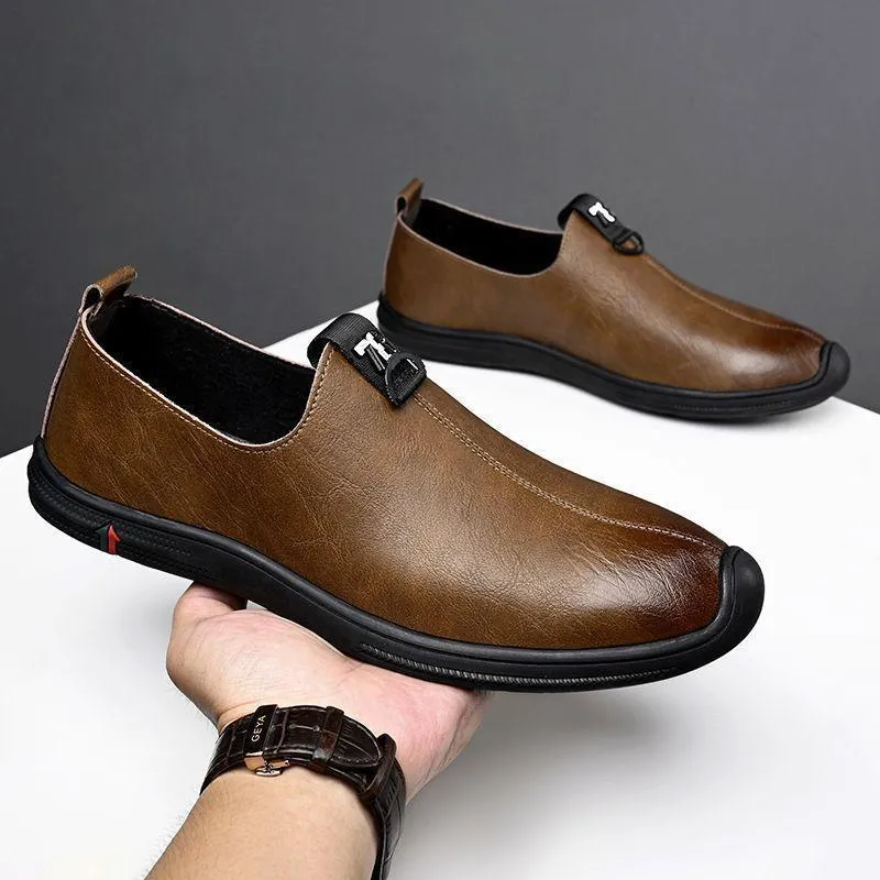 Soft sole and soft surface/seasonal wear/men's casual leather shoes