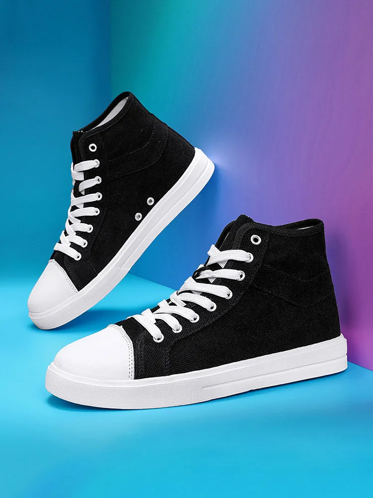 Solid Color High Top Classic All-Matched Casual Lightweight Canvas Shoes