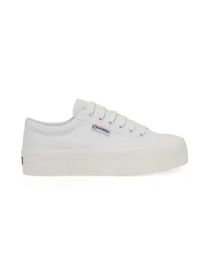 Superga 2631 Stripe Platform in White