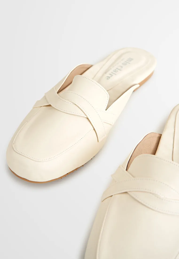 Sylvia Cute Slip On Loafers - Off White