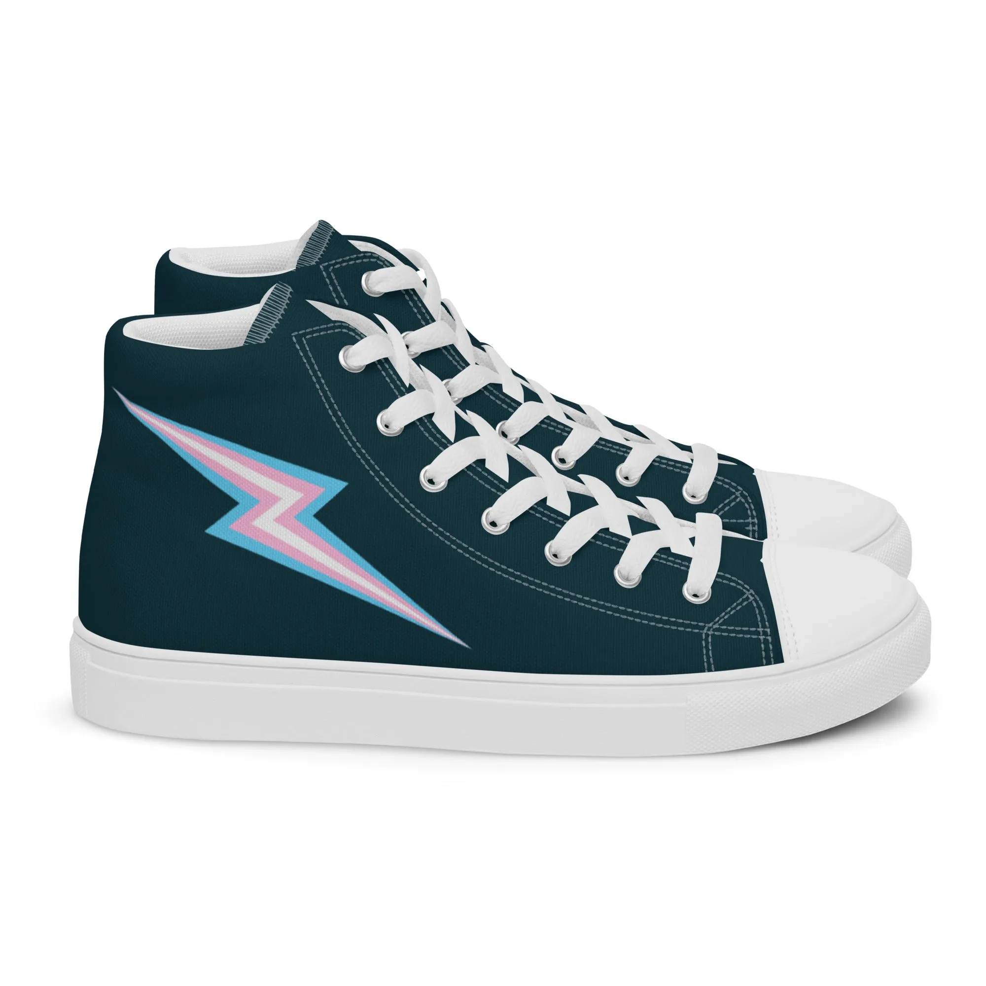 Trans Lightning Blue High Top Trainers (female sizes)