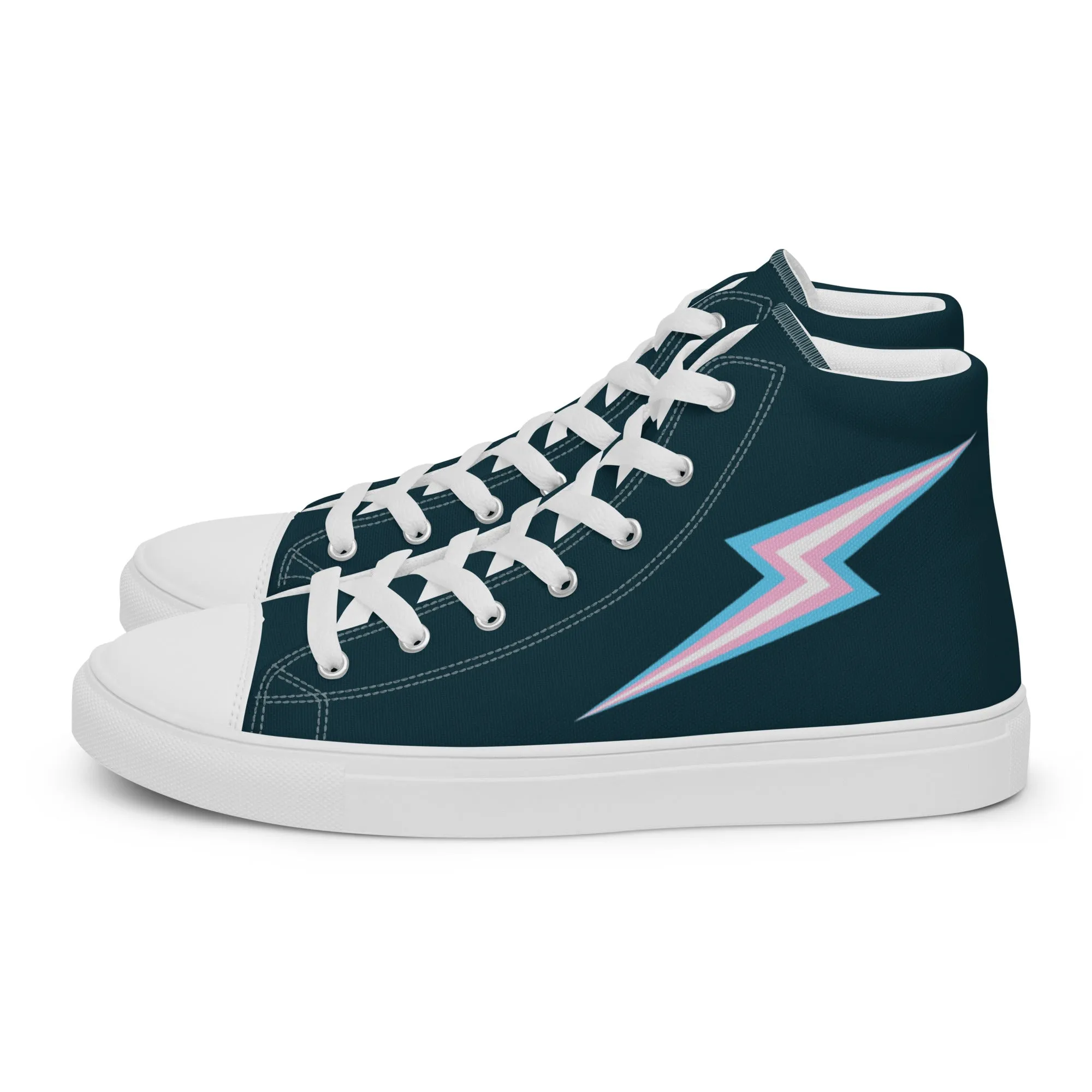 Trans Lightning Blue High Top Trainers (female sizes)