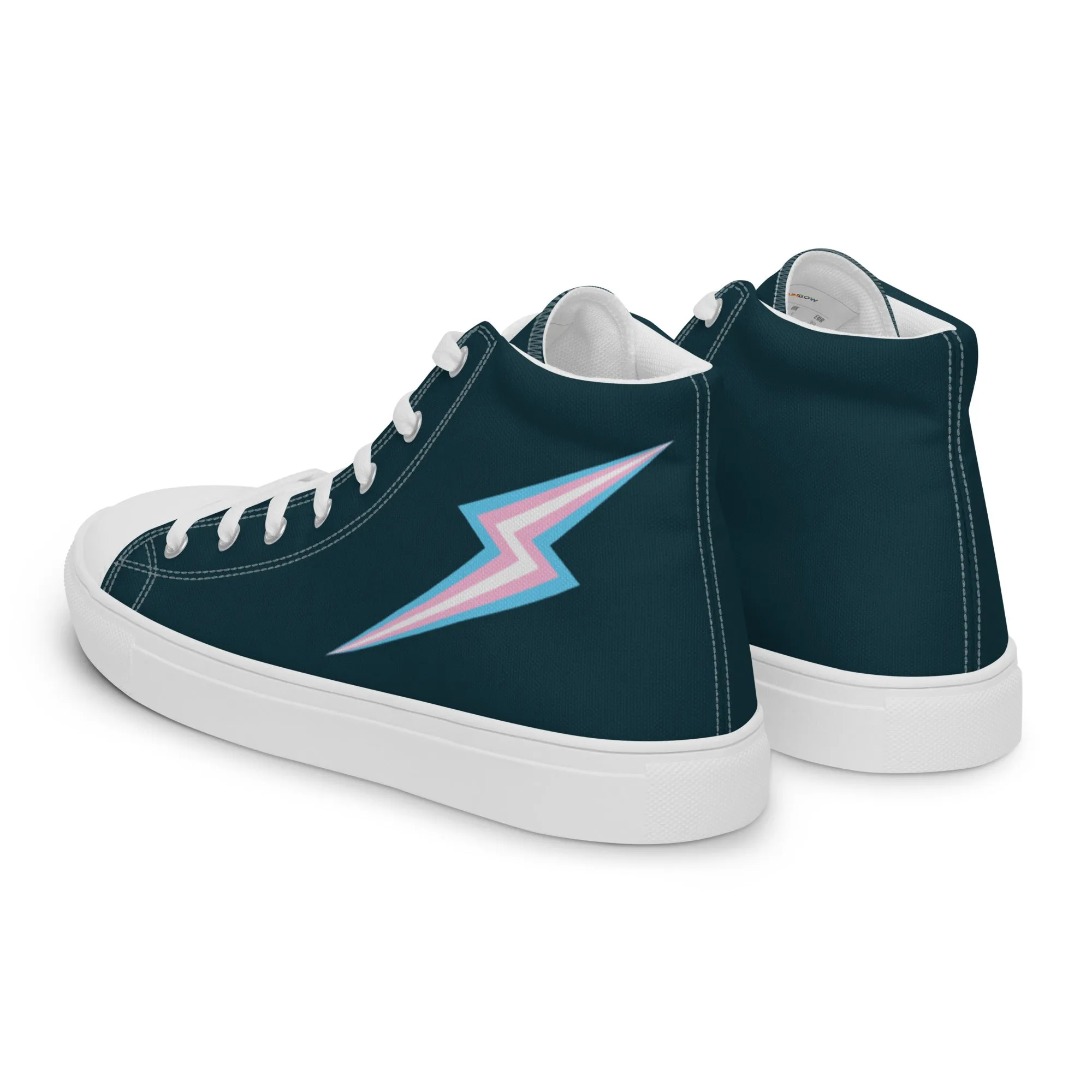 Trans Lightning Blue High Top Trainers (female sizes)