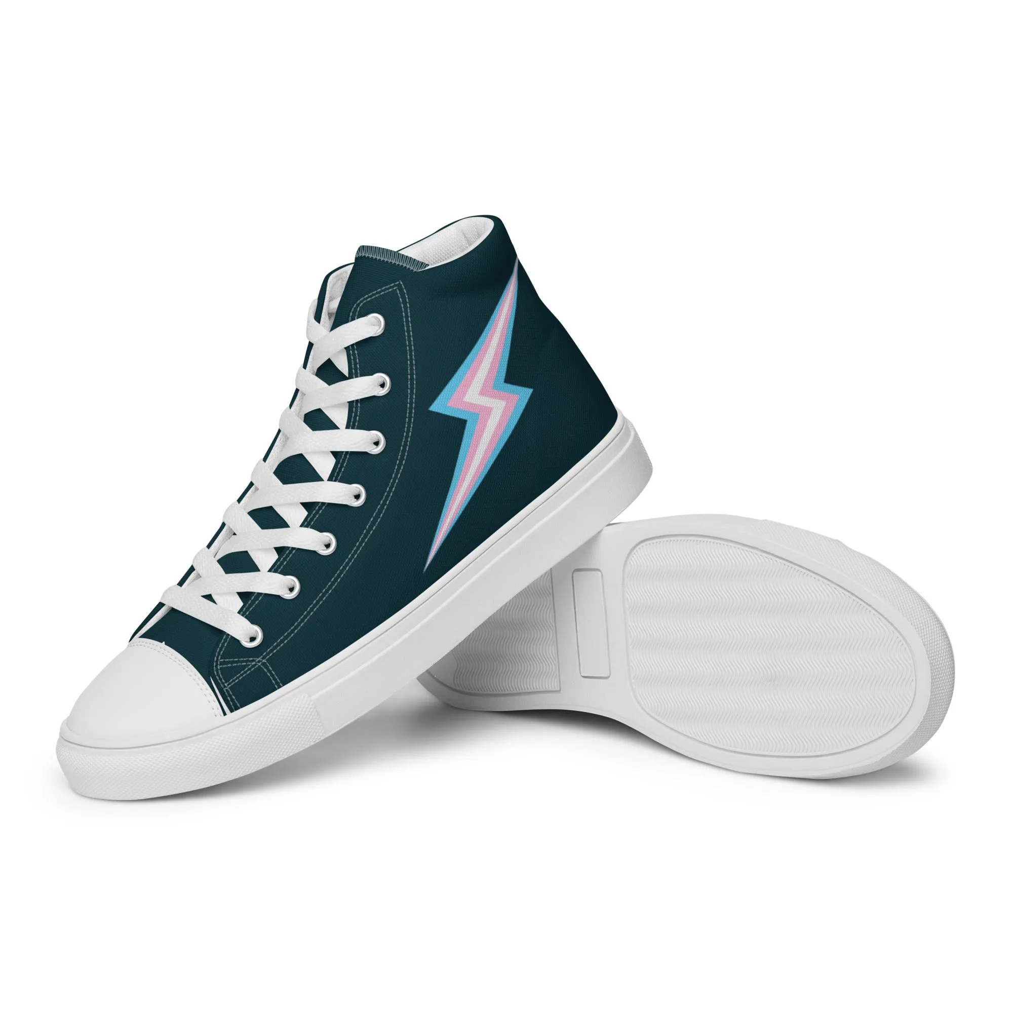 Trans Lightning Blue High Top Trainers (female sizes)