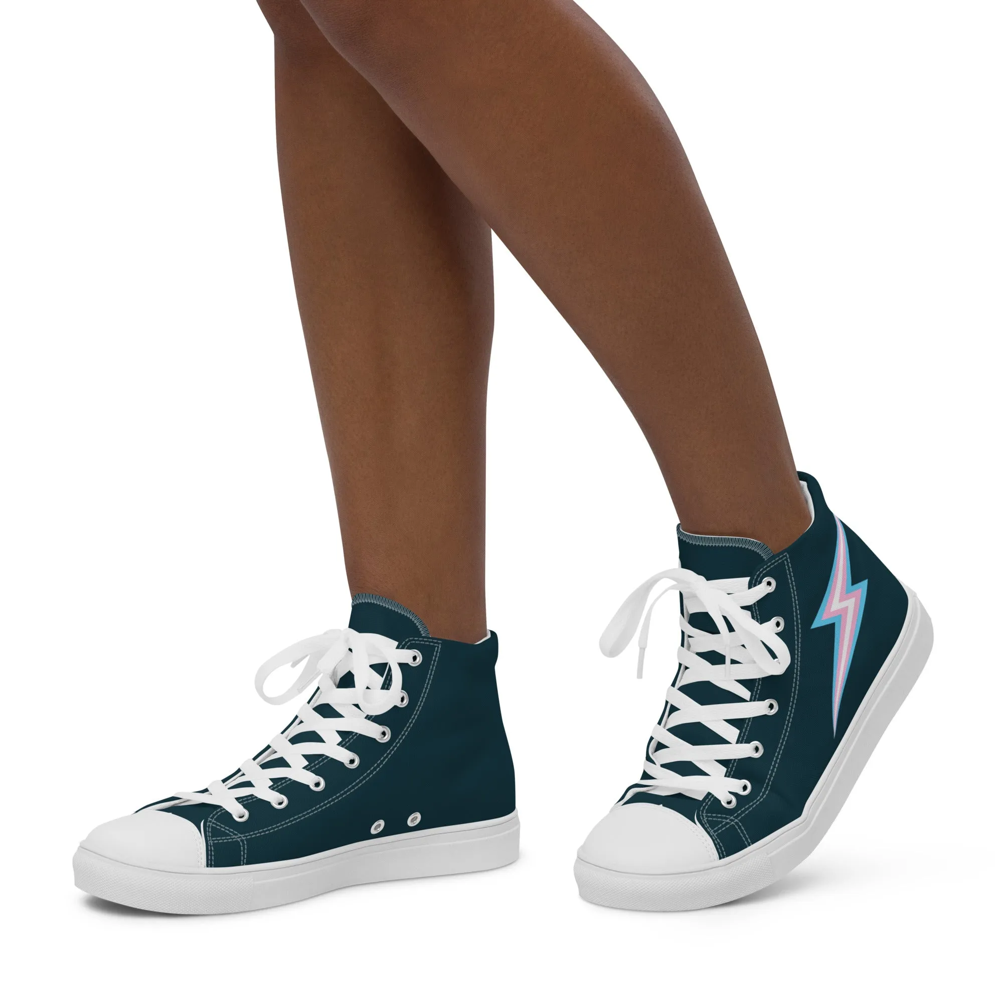 Trans Lightning Blue High Top Trainers (female sizes)