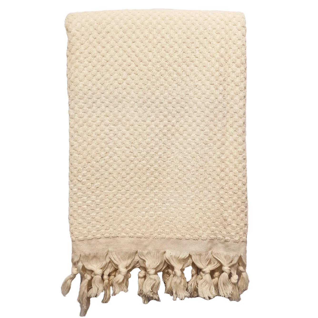 Turkish Hammam Bath Terry Towels Natural Color Dotted