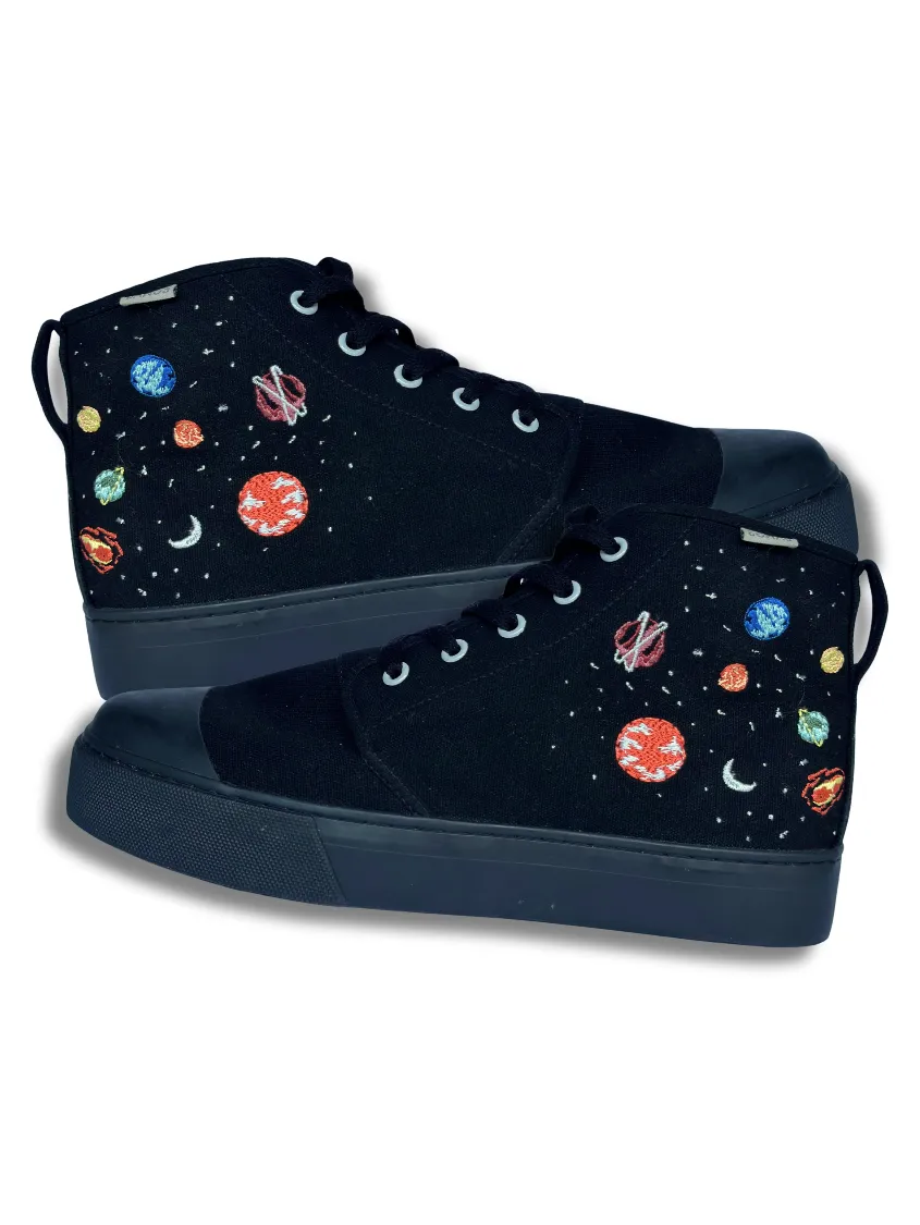 Universe Platform Black Stitching High Top