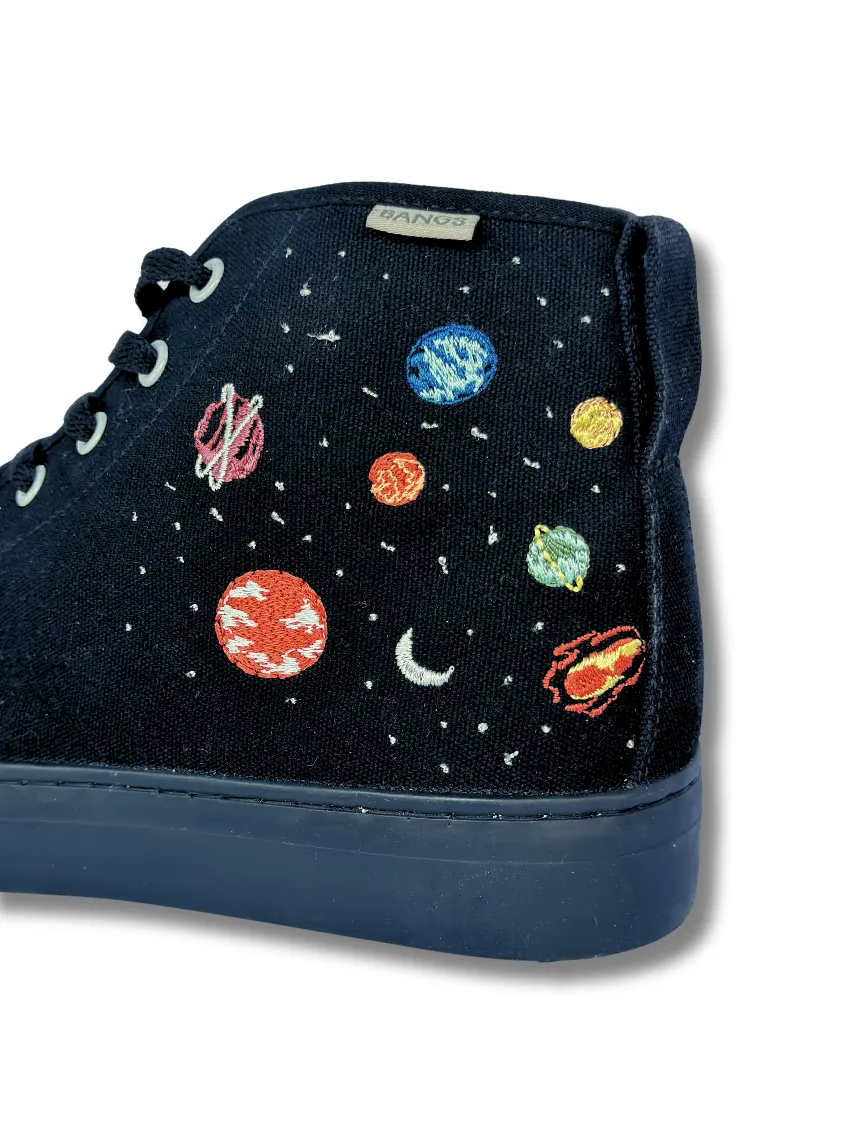 Universe Platform Black Stitching High Top