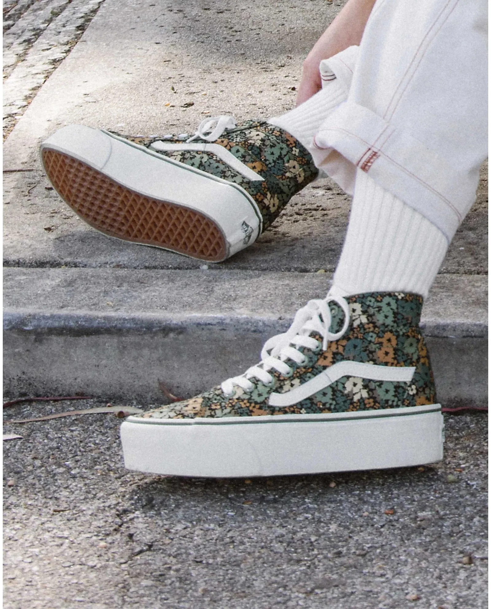 Vans SK8-HI Tapered Stackform Camo Floral/Loden Green